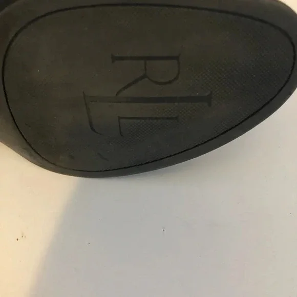 Lauren Ralph Lauren 7B Two Tone Brown and Black Leather Riding Boots Womens - Picture 10 of 14